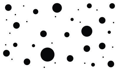 Random dots, circles. Dotted, speckles pattern. Pointillist, pointillism background. Stipple, stippling texture. Vector isolated on white background.