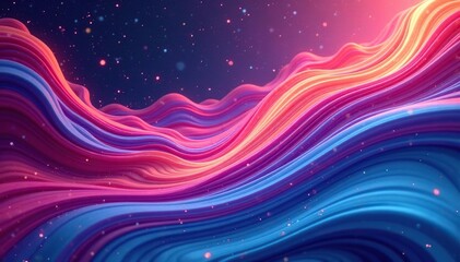 Fluid swirling digital artwork, endless repetition, texture, colorful, graphics