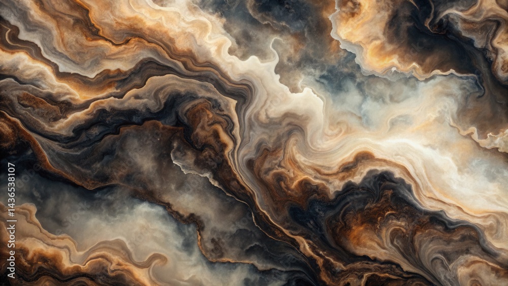 Poster abstract swirling hues of brown, beige, and gray a textured background image for design projects