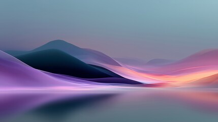 Tranquil Mountain Lake at Twilight
