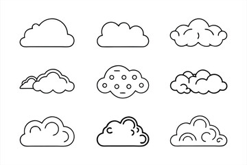 Obraz premium Cloud icon set
