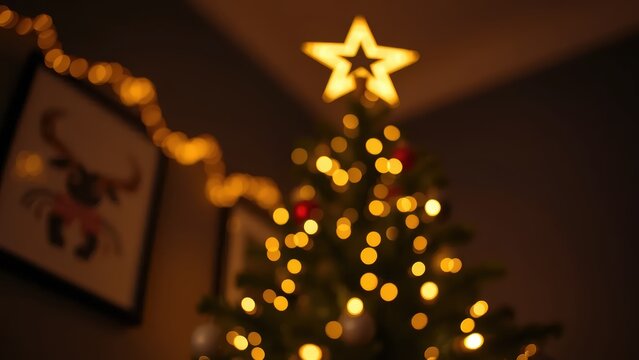 Out of focus Christmas tree