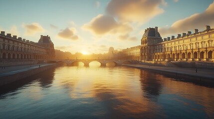 Fototapeta premium Seine. Photo in retro style. Paper texture.