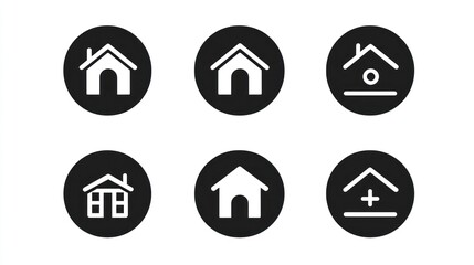Fototapeta premium House Icons on White Background (1)