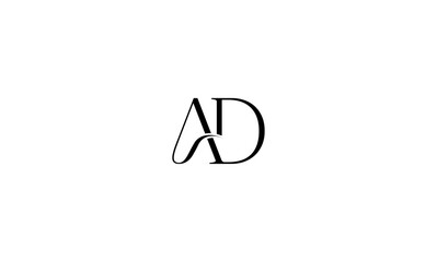 AD initial letter, monogram logo