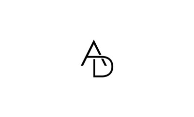 AD initial letter, monogram logo