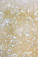 Beige terrazzo surface with white and gray marble chips for elegant interior design