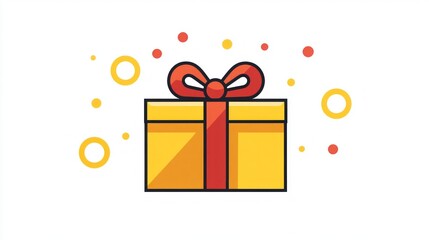 Gift box graphic on white background