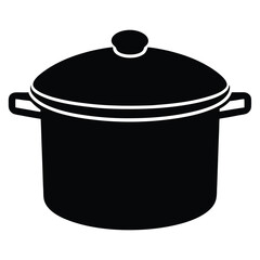 vector illustration of cute cooking pot isolated