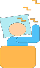World Sleep Day, Deep Sleep, Mental Health, Sleeping Positions, Infographic, Sleep Icon, Bed Icon, Sleeping Boy, Cartoon Boy, Sleeping Boy Icon, Blanket, Abstract