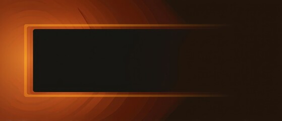 Obraz premium Abstract dark background with orange frame and blurred edges for product display or text overlay Modern graphic design with copy space