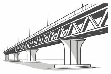 vector illustration of a bridge