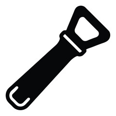 vector illustration of cute bottle opener isolated