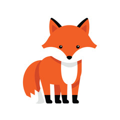 Creative Flat Vector Illustrations of fox: Minimalist, Modern, and Perfect for Pet-Themed Graphics.Charming Flat Vector fox Illustration: Playful, Minimal, and Versatile Cartoon Primate Design