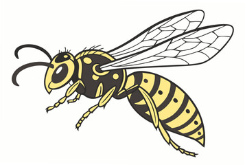 vector illustration of a bee