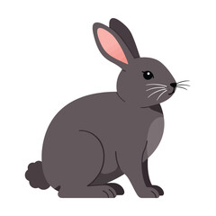 Creative Flat Vector Illustrations of Rabbit: Minimalist, Modern, and Perfect for Pet-Themed Graphics.Charming Flat Vector Rabbit Illustration: Playful, Minimal, and Versatile Cartoon Primate Design
