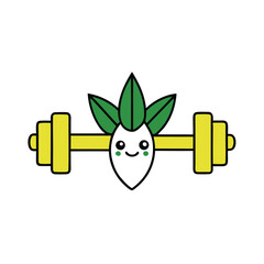 Design A Dumbbell Where The Ends Are Shaped Like Leaves