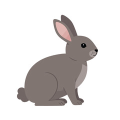 Creative Flat Vector Illustrations of Rabbit: Minimalist, Modern, and Perfect for Pet-Themed Graphics.Charming Flat Vector Rabbit Illustration: Playful, Minimal, and Versatile Cartoon Primate Design
