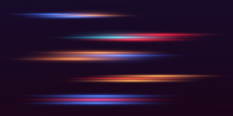 Neon light lines. Laser beams effect. EPS10 Vector.