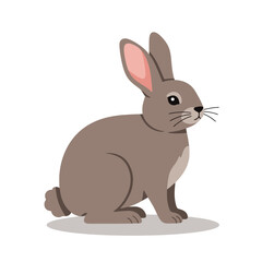 Creative Flat Vector Illustrations of Rabbit: Minimalist, Modern, and Perfect for Pet-Themed Graphics.Charming Flat Vector Rabbit Illustration: Playful, Minimal, and Versatile Cartoon Primate Design
