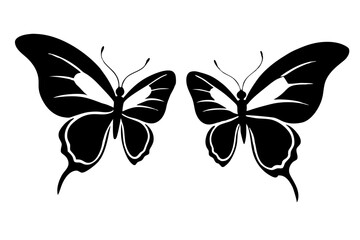 Fototapeta premium butterfly silhouette vector illustration