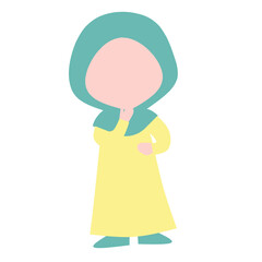 Playful cute litle girl vector illustration