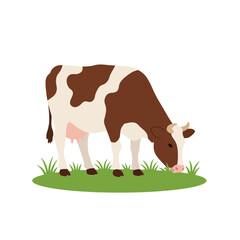 Creative Flat Vector Illustrations of cow: Minimalist, Modern, and Perfect for Pet-Themed Graphics.Charming Flat Vector cow Illustration: Playful, Minimal, and Versatile Cartoon Primate Design
