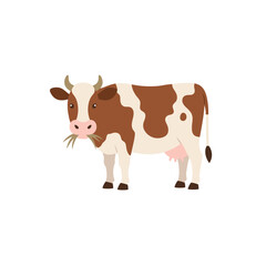 Creative Flat Vector Illustrations of cow: Minimalist, Modern, and Perfect for Pet-Themed Graphics.Charming Flat Vector cow Illustration: Playful, Minimal, and Versatile Cartoon Primate Design
