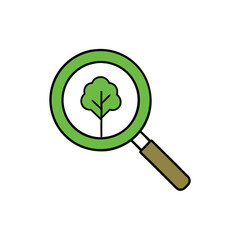 Combine A Magnifying Glass With A Tree Inside