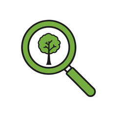 Combine A Magnifying Glass With A Tree Inside