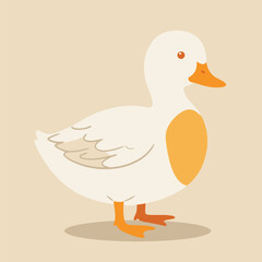 Creative Flat Vector Illustrations of Duck: Minimalist, Modern, and Perfect for Pet-Themed Graphics.Charming Flat Vector Duck Illustration: Playful, Minimal, and Versatile Cartoon Primate Design
