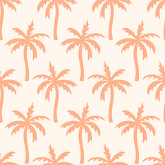 Palm tree seamless pattern tropical background