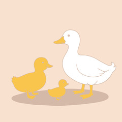 Creative Flat Vector Illustrations of Duck: Minimalist, Modern, and Perfect for Pet-Themed Graphics.Charming Flat Vector Duck Illustration: Playful, Minimal, and Versatile Cartoon Primate Design
