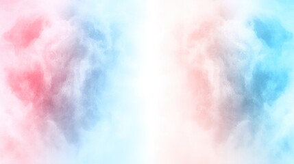 Fototapeta premium Pastel pink and blue cloudscape, serene sky, background for design