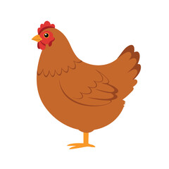 Creative Flat Vector Illustrations of Hen: Minimalist, Modern, and Perfect for Pet-Themed Graphics.Charming Flat Vector Hen Illustration: Playful, Minimal, and Versatile Cartoon Primate Design
