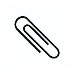 Obraz premium Black paperclip icon