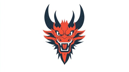 Naklejka premium Fierce Dragon Head Graphic (1)