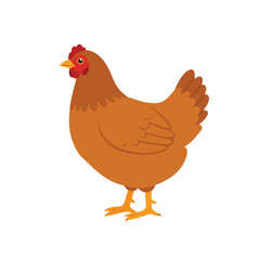 Creative Flat Vector Illustrations of Hen: Minimalist, Modern, and Perfect for Pet-Themed Graphics.Charming Flat Vector Hen Illustration: Playful, Minimal, and Versatile Cartoon Primate Design
