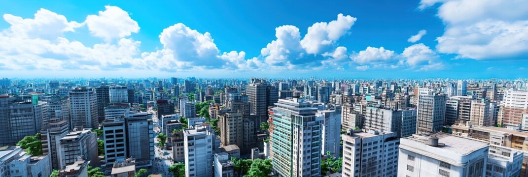 3D animation dhaka bangladesh downtown skyline 