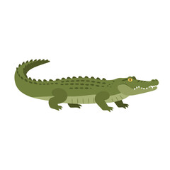 Creative Flat Vector Illustrations of Crocodile: Minimalist, Modern, and Perfect for Pet-Themed Graphics.Charming Flat Vector crocodileIllustration: Playful, Minimal, and Versatile Cartoon Primate Des