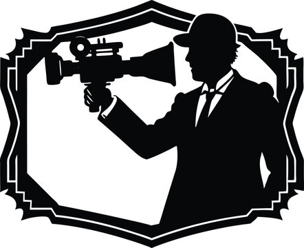 film director framing shot silhouette