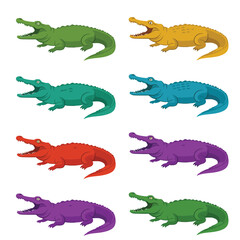 Creative Flat Vector Illustrations of Crocodile: Minimalist, Modern, and Perfect for Pet-Themed Graphics.Charming Flat Vector crocodileIllustration: Playful, Minimal, and Versatile Cartoon Primate Des