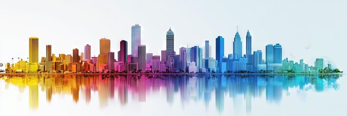 Fototapeta premium 3D vector kinshasa congo downtown skyline