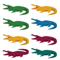 Creative Flat Vector Illustrations of Crocodile: Minimalist, Modern, and Perfect for Pet-Themed Graphics.Charming Flat Vector crocodileIllustration: Playful, Minimal, and Versatile Cartoon Primate Des