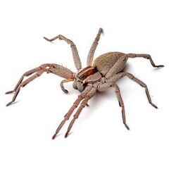 Huntsman Spider on White Background