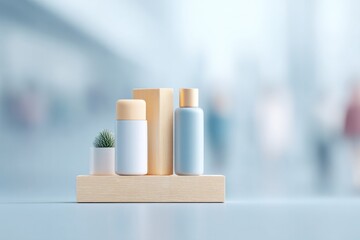 Naklejka premium clean image showcasing various banking products neatly arranged on table with minimalistic design elements