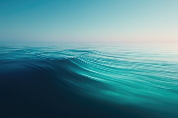 Obraz premium minimalistic representation of ocean portraying its vastness and tranquility