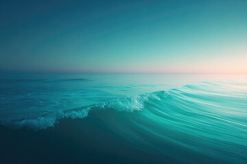 Obraz premium minimalistic representation of ocean portraying its vastness and tranquility