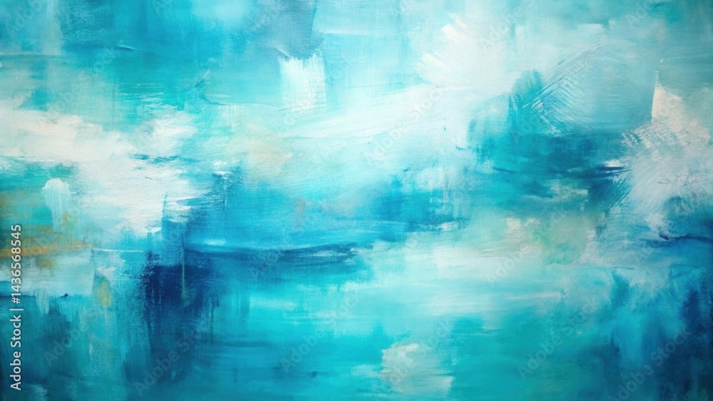 Poster abstract blue and white canvas texture an impressionistic masterpiece of color and brushstrokes