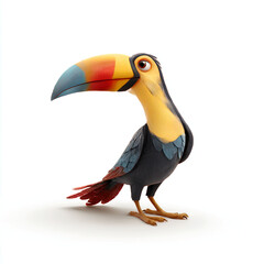 Cute Cartoon Toucan Bird Character Illustration